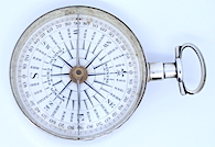 Georgian Long-Neck Hallmarked Silver Compass by Watkins, London, 1804
