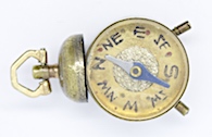 Small Compass/Clock Fob, c. 1920