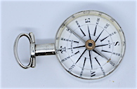 Georgian Long-Neck Hallmarked Silver Compass by Abraham, Bath, 1803