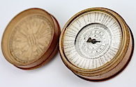 C. 1860 Wooden English Sundial Compass Pantochronometer