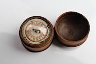 C. 1850 Wooden German Sundial and Compass