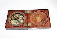 Wooden English Sundial and Compass by Beilby of Bristol, c. 1820