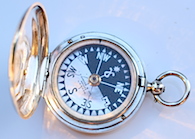 Francis Barker and Son Silver Hunter Compass, Hallmarked London 1900
