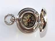 Solid Silver Hunter Cased Compass by Dennison, 1913