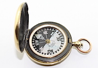 Hunter Compass with MOP dial by BARRETT London, c. 1880