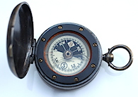 J. H. Steward Liquid Filled Leather-Cased Compass, c. 1920