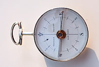 Georgian Long-Neck Hallmarked Silver Compass by Thomas Blunt, 1793