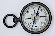 Antique Brass Compass by Norman Steward, c. 1910