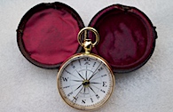 Leather-Cased Compass by ELLIOTT BROTHERS, London, c. 1860