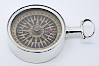  Georgian Solid Silver Long-Neck Compass by WEST, LONDON Hallmarked 1812