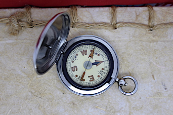 WWII  J. M. GLAUSER & Sons Engraved Compass, c. 1940
