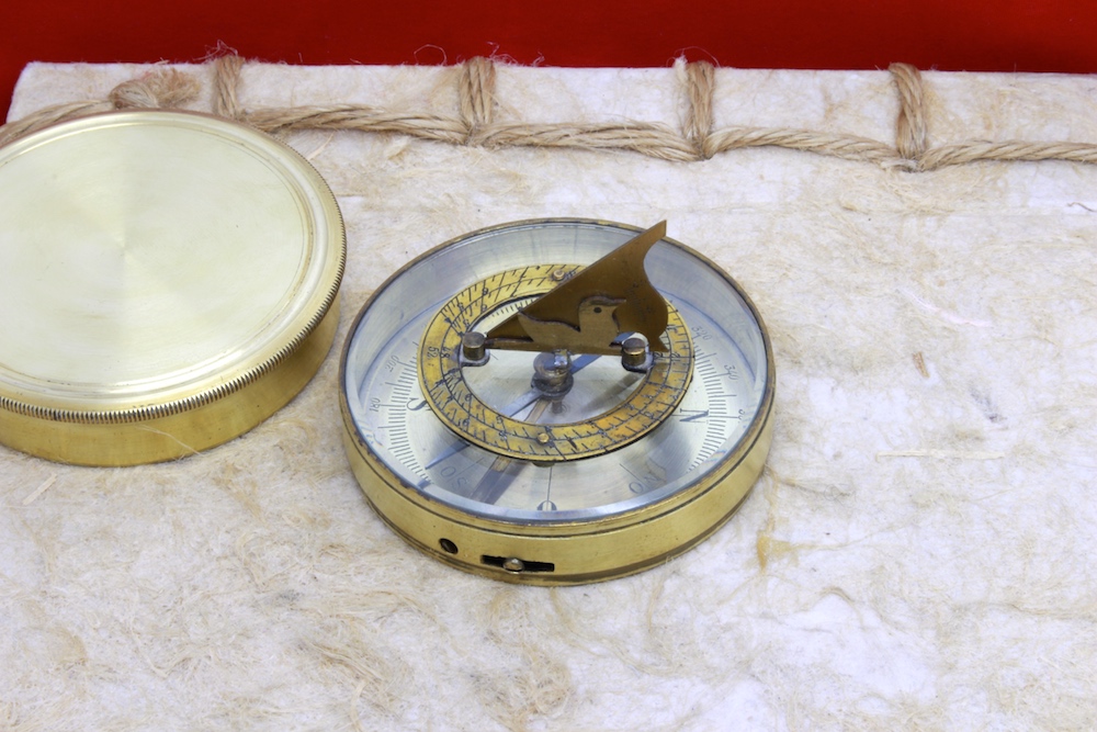  ANTIQUE FRENCH SUNDIAL COMPASS c.1900   