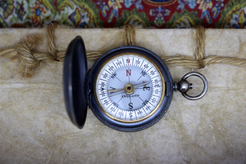 English Hunter Antique Compass, c. 1920  