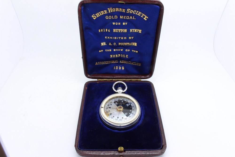 Presentation Sterling Silver Antique Compass, Hallmarked for London 1893