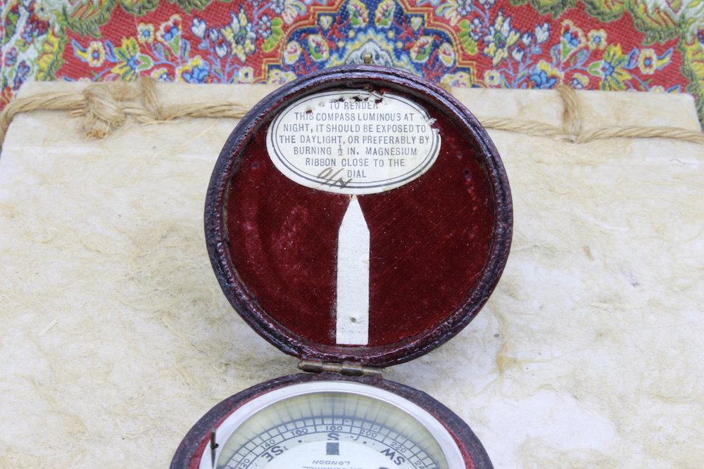 Rare Victorian Leather-Cased Compass by Silver & Co. London, c. 1890
