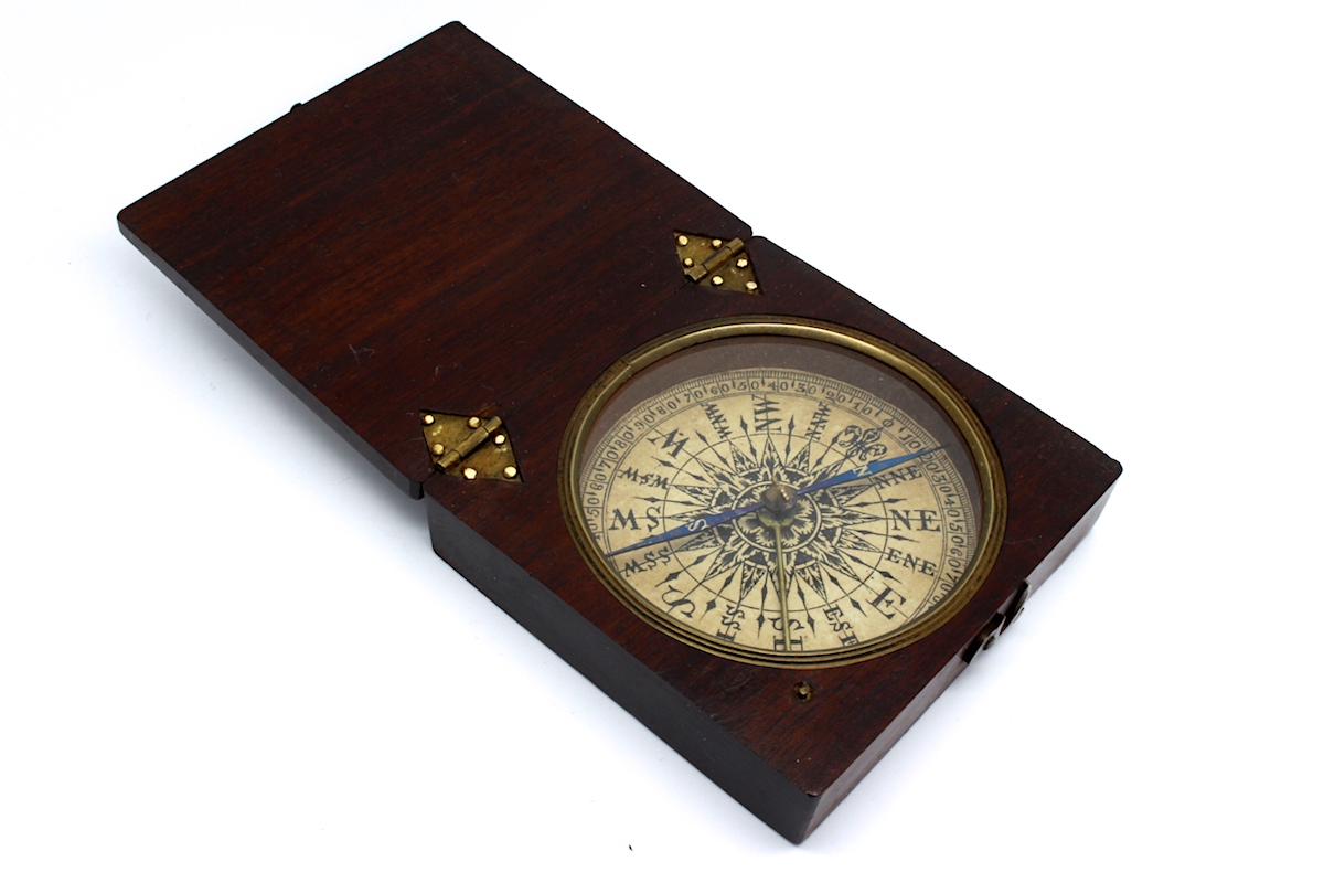 Georgian Compass in Wood Case - c. 1820