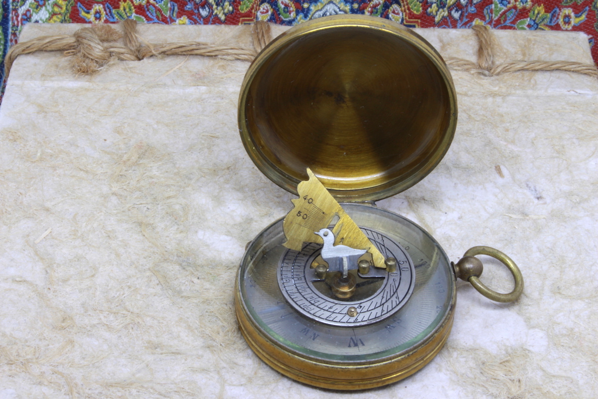 Antique French Sundial Compass, c. 1900