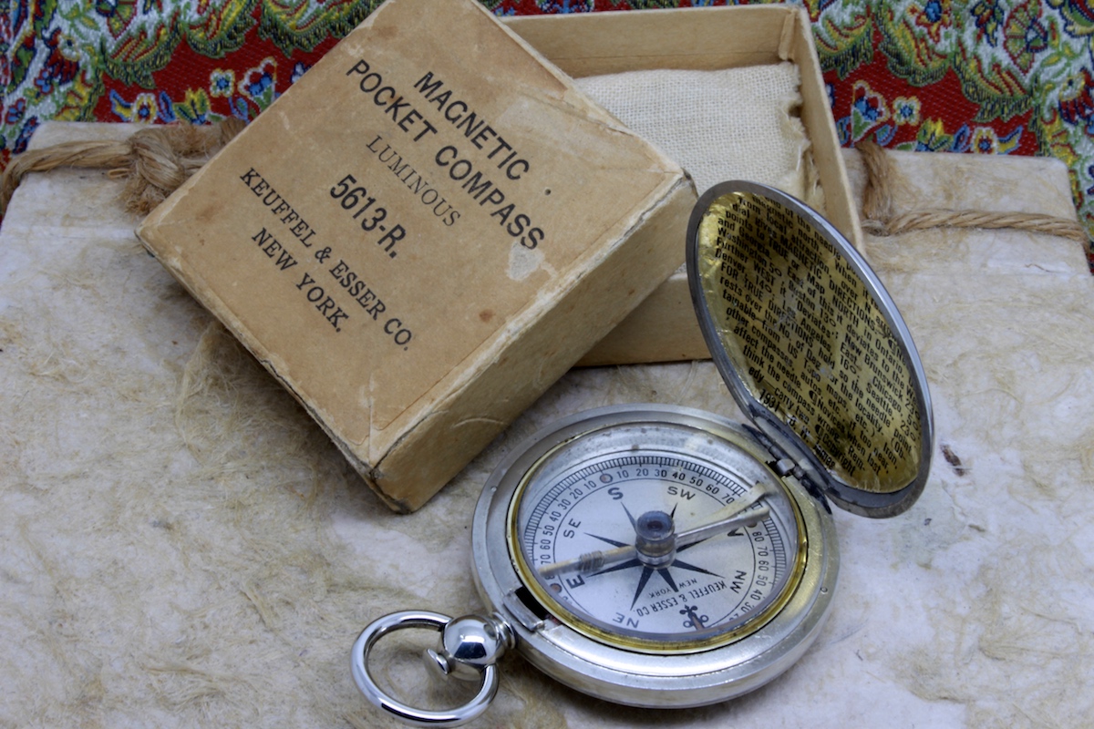 Antique Keuffel & Esser Compass in Original Box, c. 1920