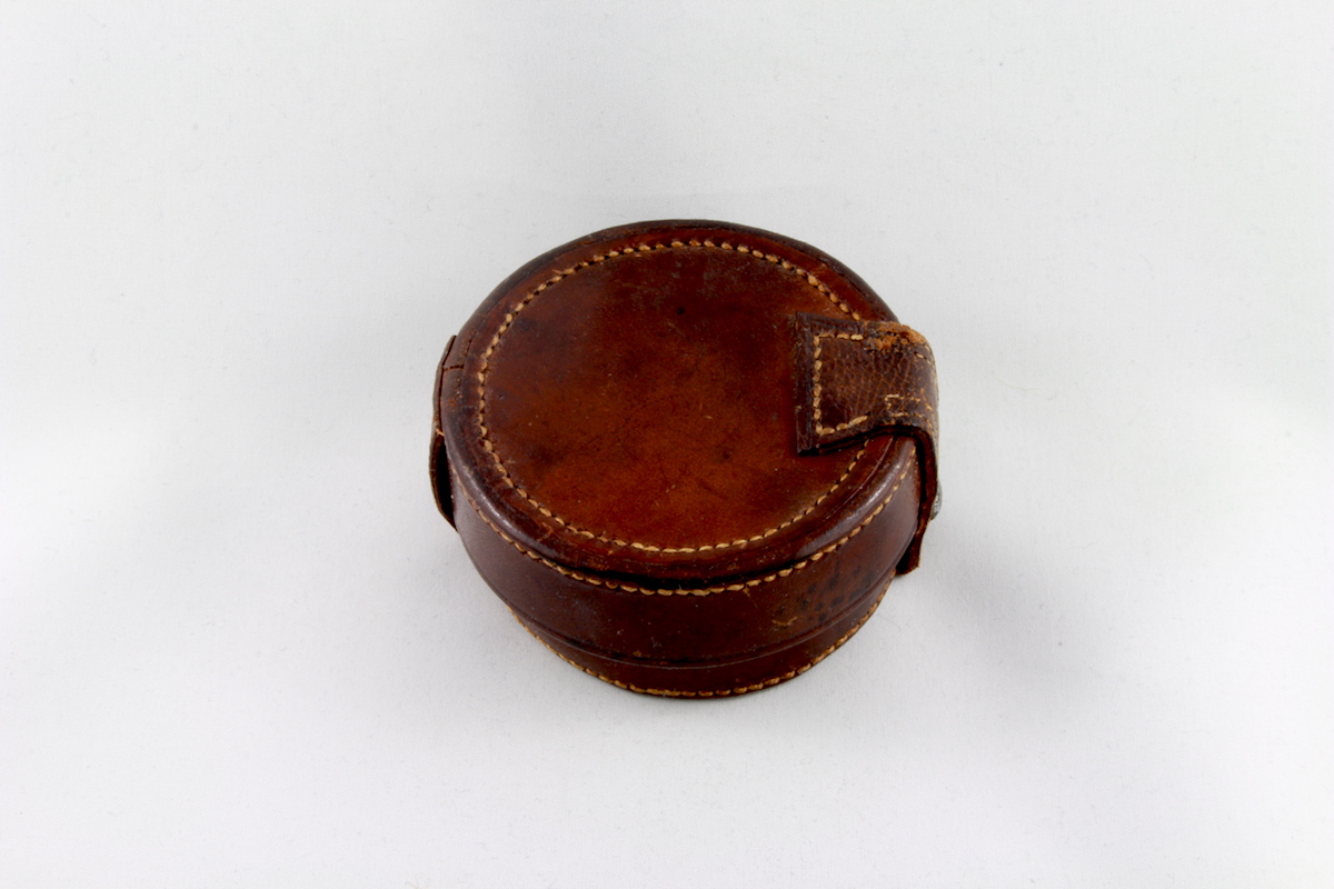 Leather-Cased Tiffany & Co. Gimballed Pocket Compass, c. 1900