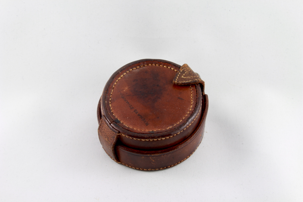 Leather-Cased Tiffany & Co. Gimballed Pocket Compass, c. 1900