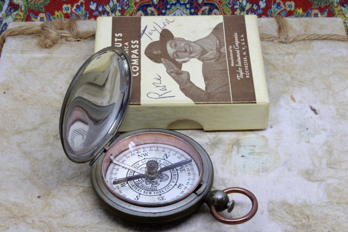 Boy Scouts of America Compass in Original Box, 1918