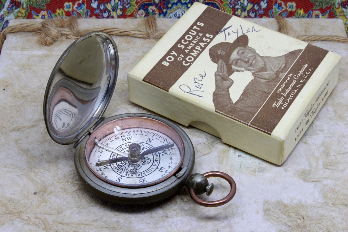 Boy Scouts of America Compass in Original Box, 1918