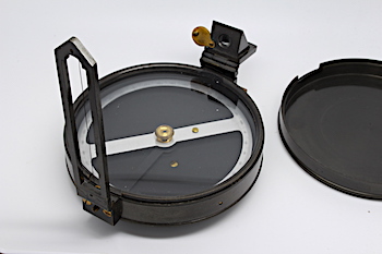 English Military Sighting Compass by Barker & Son, 1937