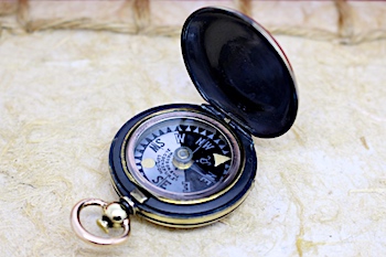 Victorian Hunter Compass with Singers Patent MOP Dial by Watson Bros. London, c. 1880