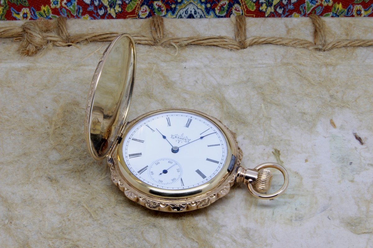 Serviced 1895 Elgin 6 Size 14K Gold-Filled Pocket Watch