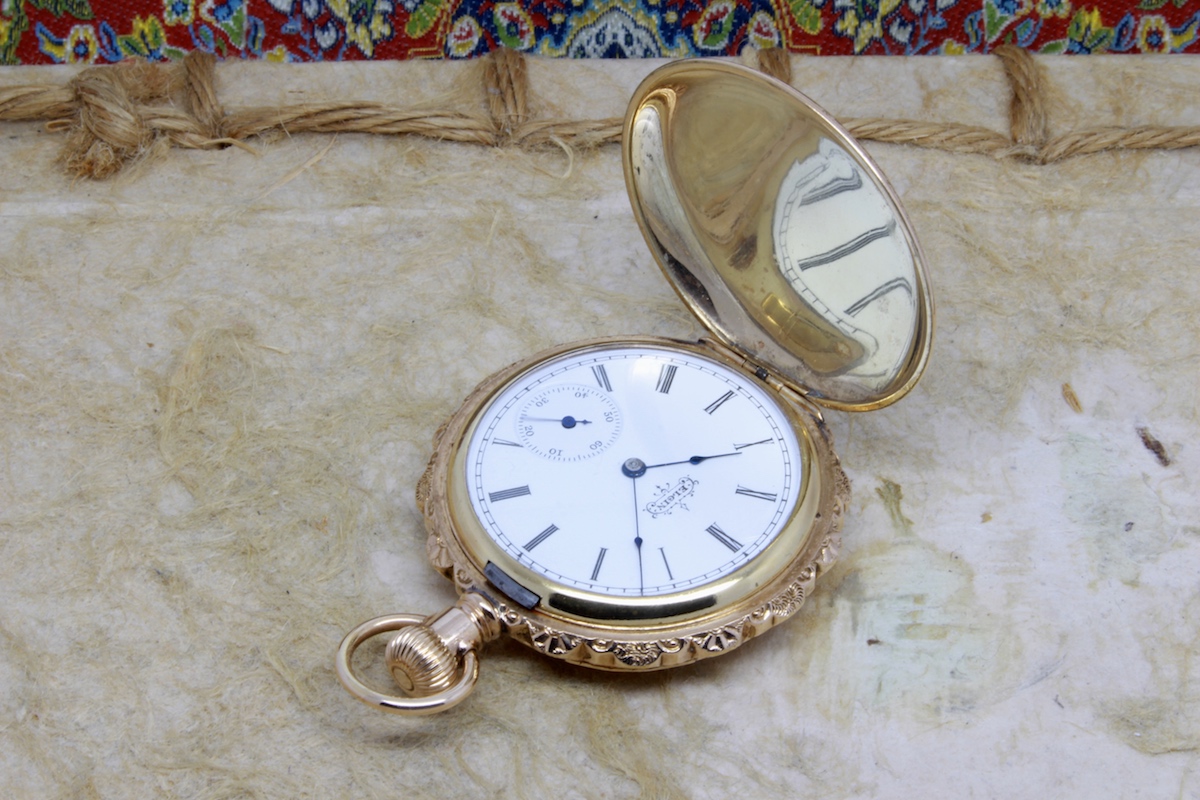 Serviced 1895 Elgin 6 Size 14K Gold-Filled Pocket Watch