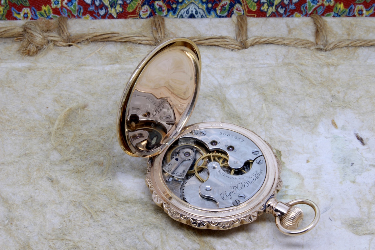 Serviced 1895 Elgin 6 Size 14K Gold-Filled Pocket Watch