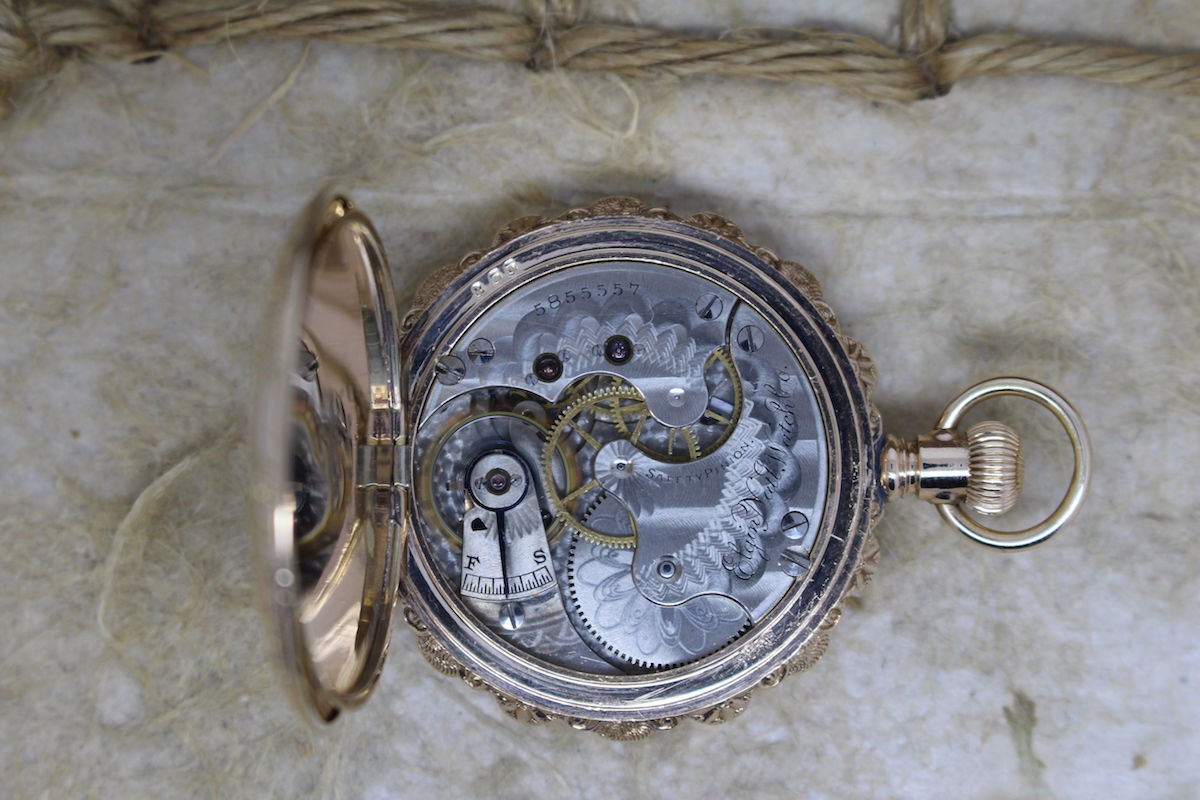 Serviced 1895 Elgin 6 Size 14K Gold-Filled Pocket Watch