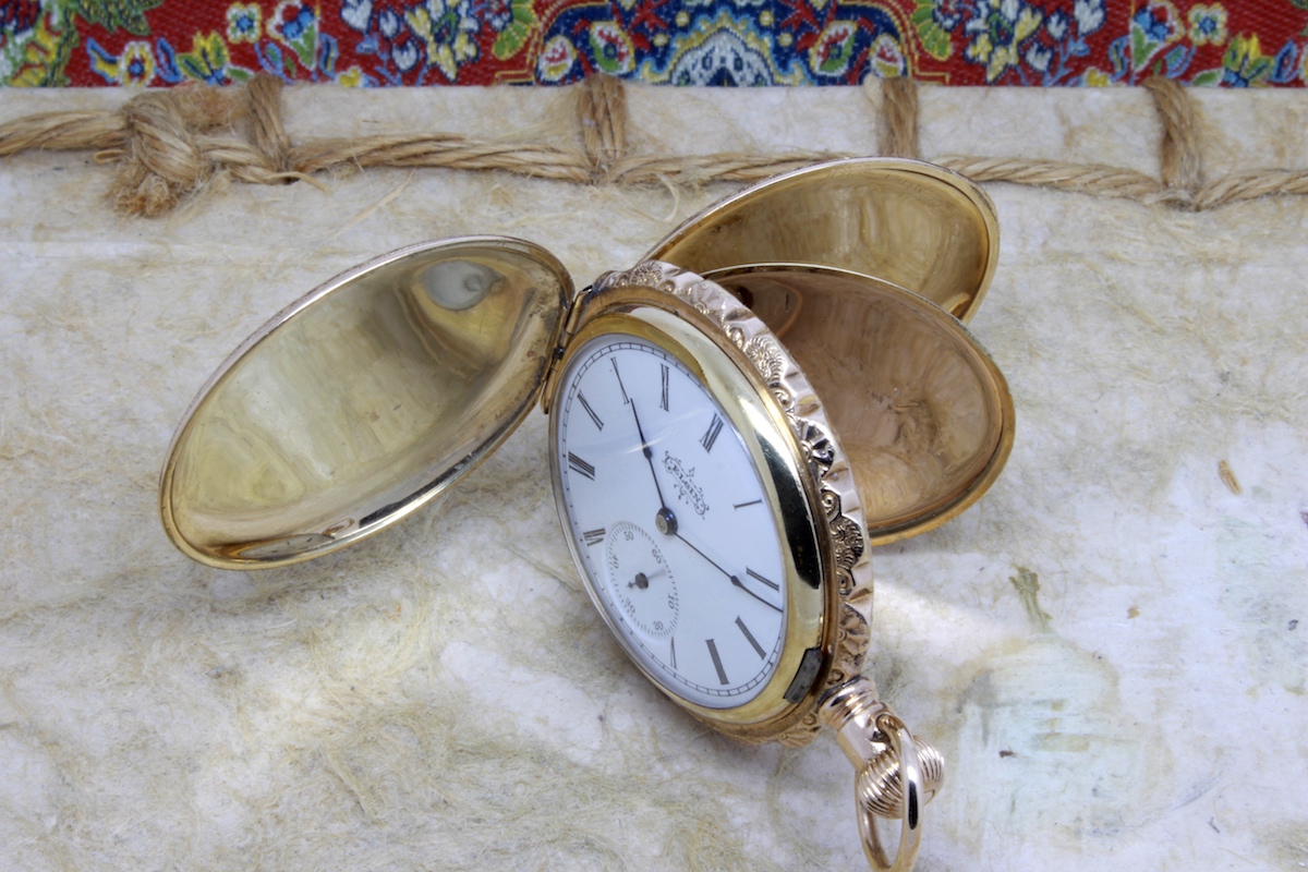 Serviced 1895 Elgin 6 Size 14K Gold-Filled Pocket Watch