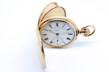 Lancashire Watch Co. - Prescot- 16 Size Hunter Gold Filled Pocket Watch, c. 1900