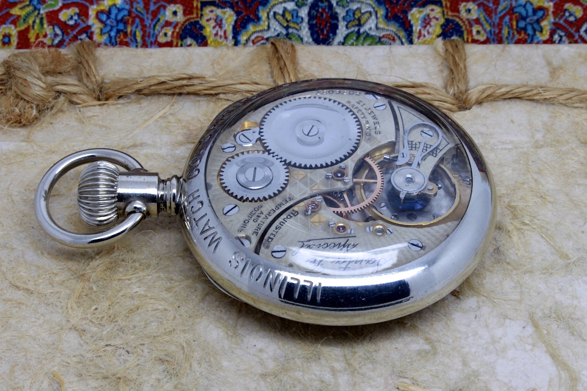 1916 Salesman Santa Fe Special 21 Jewels Illinois Pocket Watch