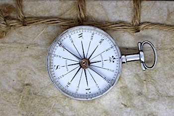 Sir Henry James Warre Georgian Silver Long-Neck Compass by Dollond, Hallmarked London 1836