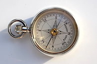ROSS LONDON Solid Silver Compass, 1905