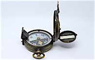 Singers Patent MOP Dial Marching Compass, c. 1885