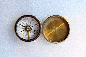 Antique Negretti and Zambra Brass Compass, c. 1880