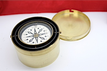 Antique German Gimballed Ships Compass by LUFFT, c. 1920