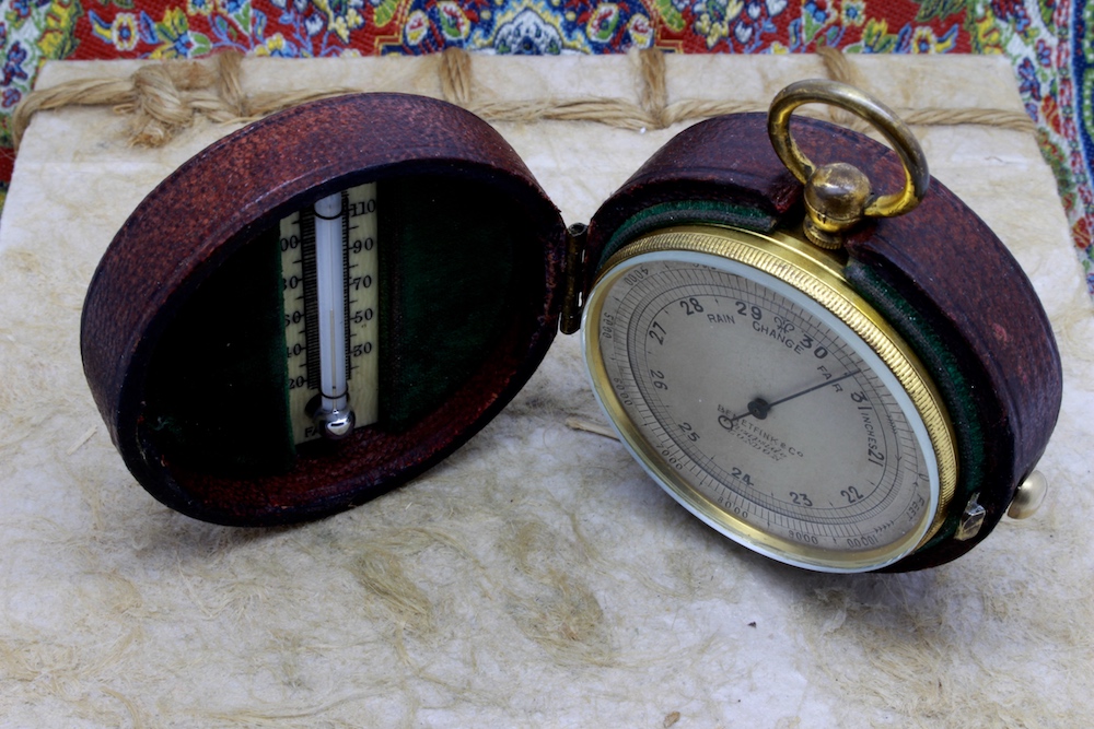 Pocket Barometer Thermometer Compass Compendium by BENETFINK & Co., c. 1880