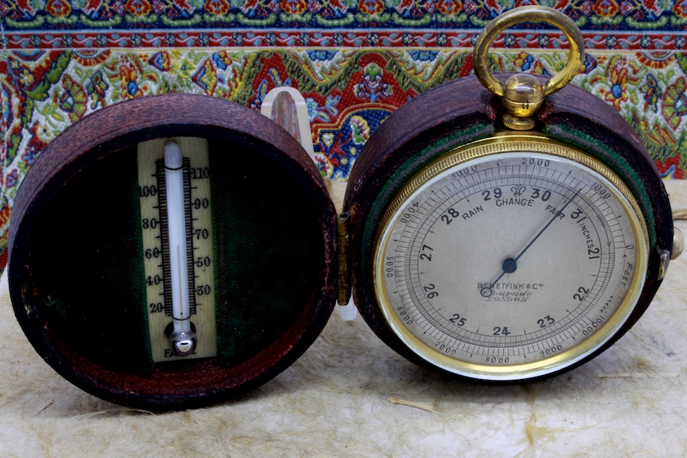 Pocket Barometer Thermometer Compass Compendium by BENETFINK & Co., c. 1880