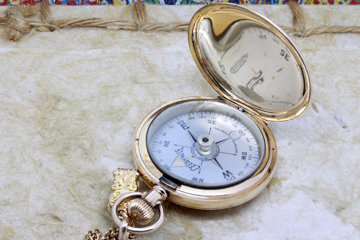 WWI Gold Filled CEEBYNITE Compass, 1915