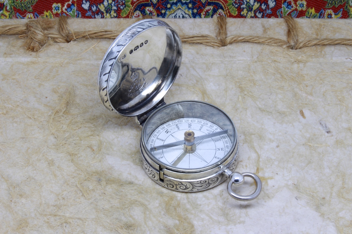 Sterling Silver Aspray Compass Hallmarked London 1863