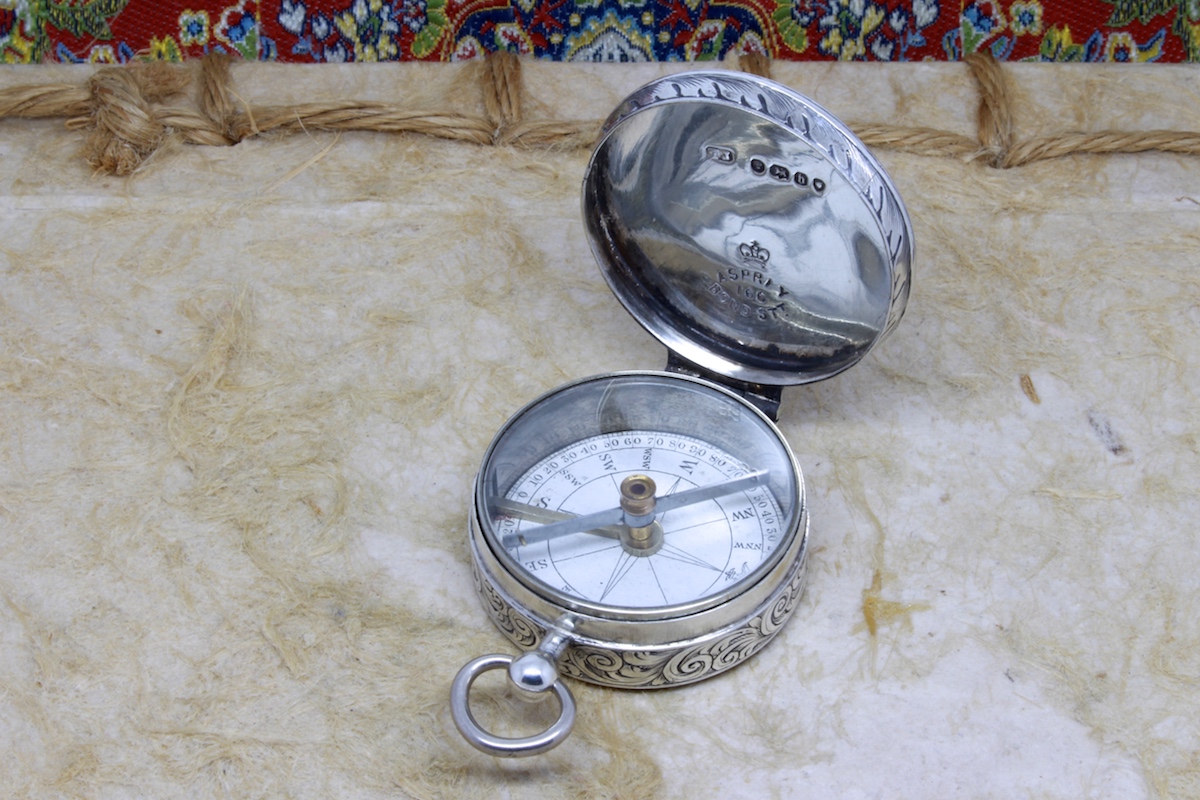 Sterling Silver Aspray Compass Hallmarked London 1863