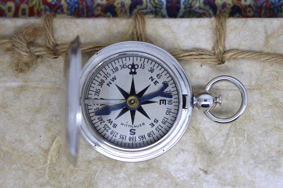 Second World War Air Forces Longines-Wittnauer Vintage Compass in Original Box, c. 1941