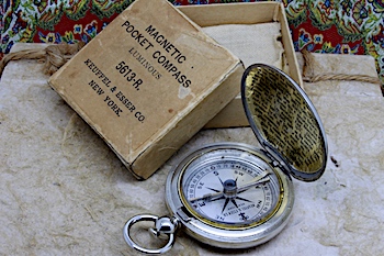 Antique Keuffel & Esser Compass in Original Box, c. 1920