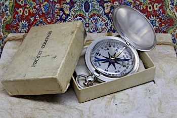Second World War Air Forces Longines-Wittnauer Vintage Compass in Original Box, c. 1941