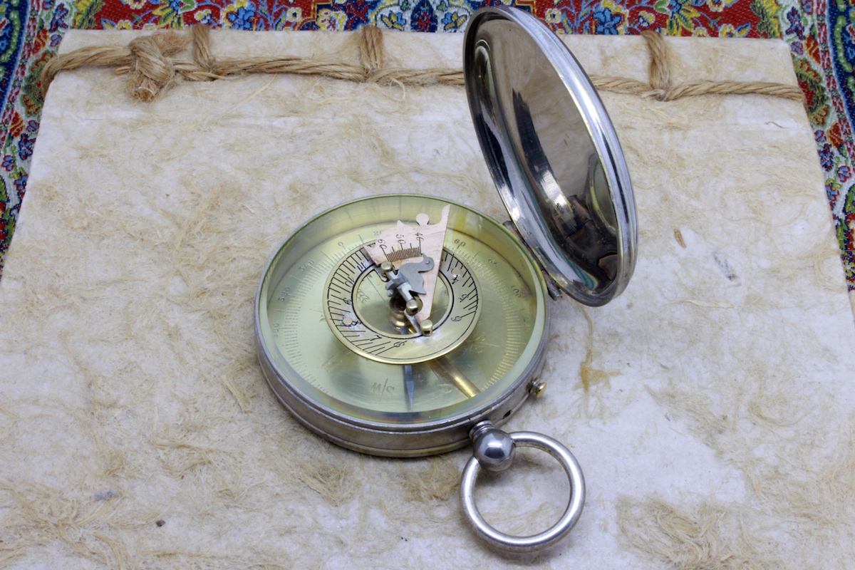 Antique French Sundial Compass, c. 1900