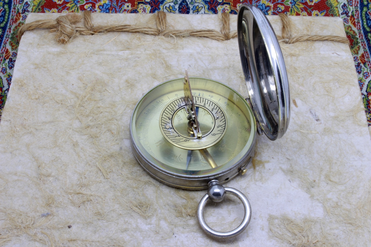 Antique French Sundial Compass, c. 1900